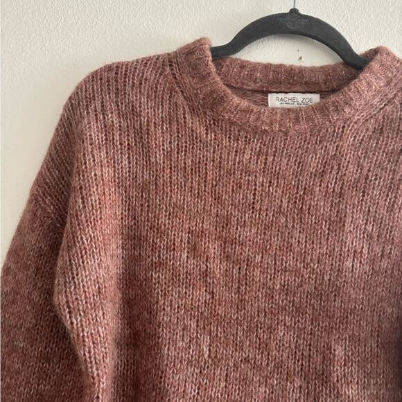 Rachel Zoe Wool Alpaca Blend Dusty Pink Crewneck Sweater XS - Picture 3 of 7